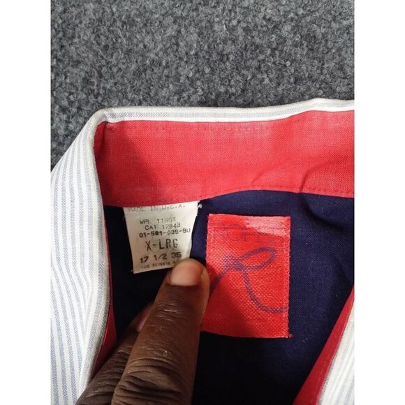 Vintage Roper Button Up Shirt Men Sz XL 17 12 - 35 Striped Western Cowboy - Picture 4 of 6